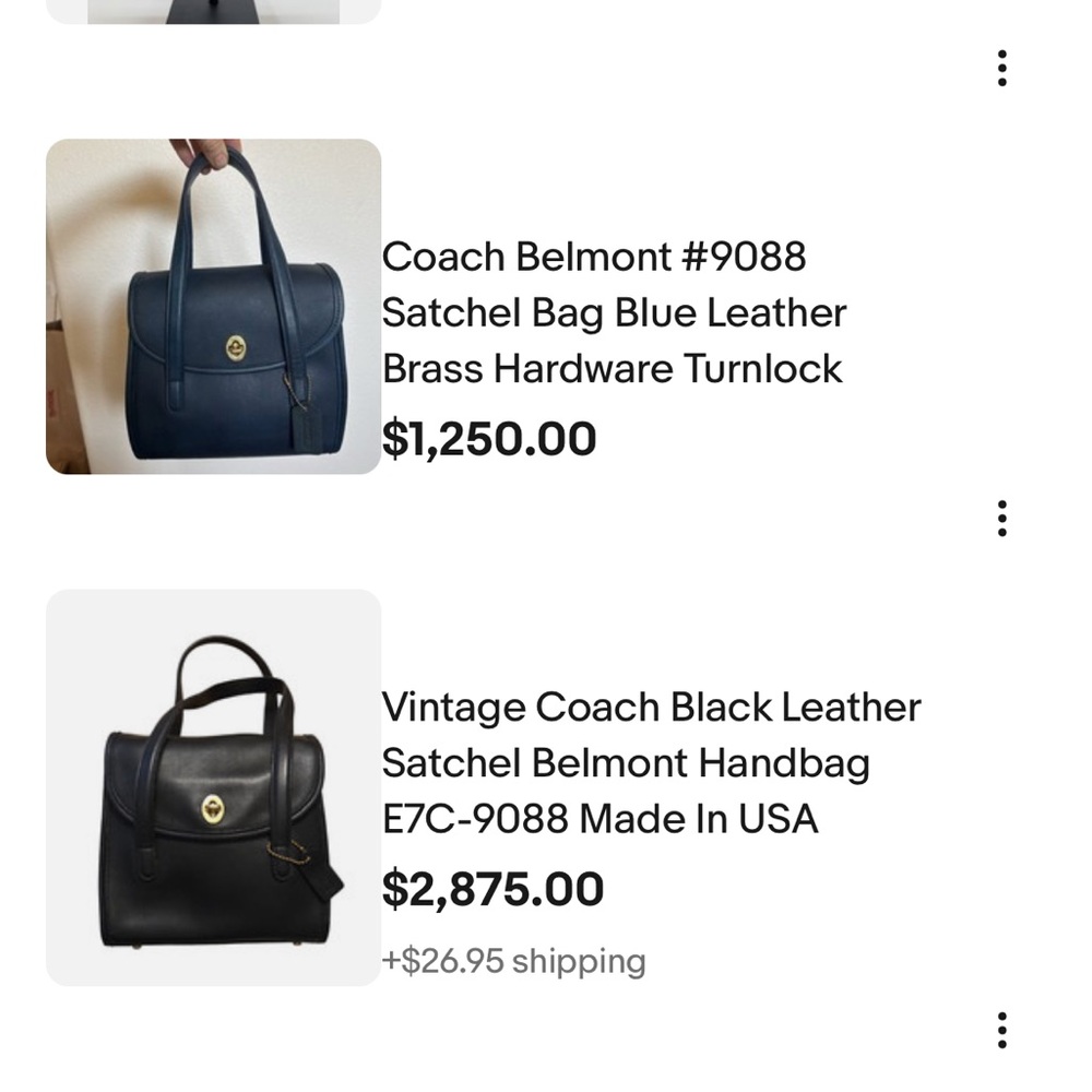 VINTAGE Coach Belmont Leather Satchel Bag - Picture 15 of 16